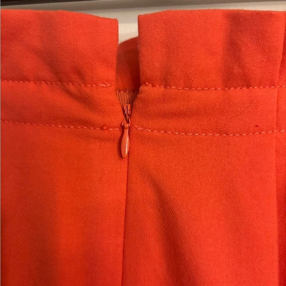 J. Crew Womens Coral Wool Blend Fully Lined‎ Pleated Mini Skirt Paperbag Waist 4 - Picture 4 of 10